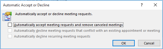 Automatic accept or decline